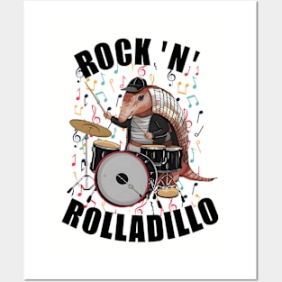 Funny Armadillo-Rock N Roll-Adillo Posters and Art